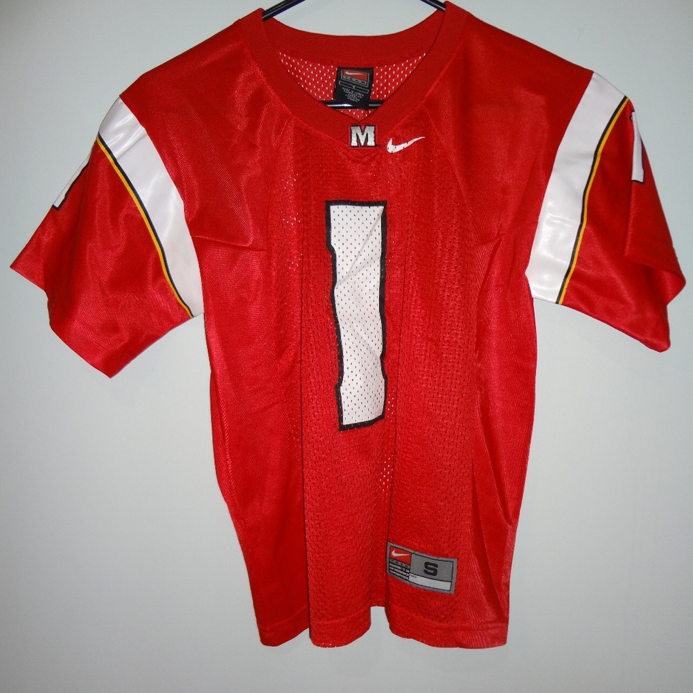 NIKE  #1 MARYLAND FOOTBALL JERSEY SMALL